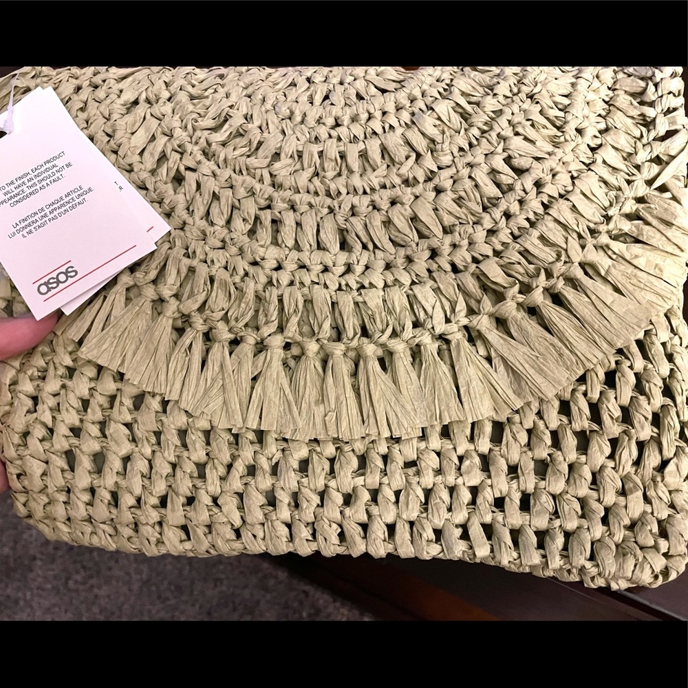 Asos Straw Clutch Bag. New With Tags.